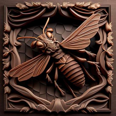 3D model Polistes industrius (STL)